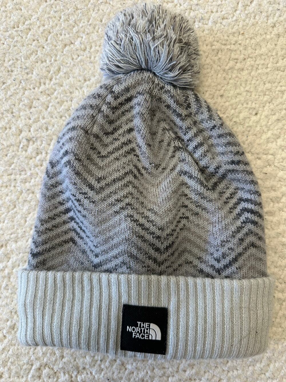 The North Face Youth Chevron Pom Beanie One Size